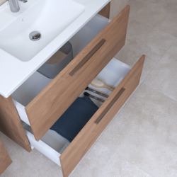 Meuble salle de bain avec lavabo miroir et éclairage Led Vitra Mia 79x61x39,5 cm, cordoba (MIASET80C)