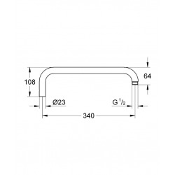 Rainshower®  Bras de douche pour système de douche (14014000)
