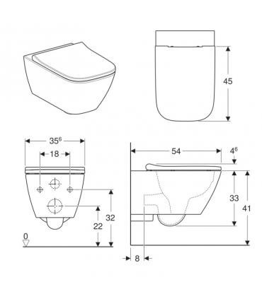 Grohe Pack WC Bâti-support Rapid SL+ Cuvette WC suspendu Geberit Smyle  Square + Plaque de commande WC Skate Cosmopolitan - Livea Sanitaire