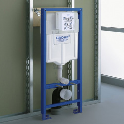 Pack WC Bâti-support Rapid SL + Vitra Integra WC sans bride + abattant soft close + Plaque de commande WC Skate Cosmopolitan