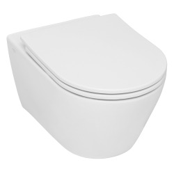 cuvette suspendue sans bride, fixations invisibles, sans abattant, blanc (SP26KSS110H)