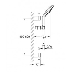 RAINSHOWER COSMOPOLITAN 160 set de douche, 4 jets (28758001)