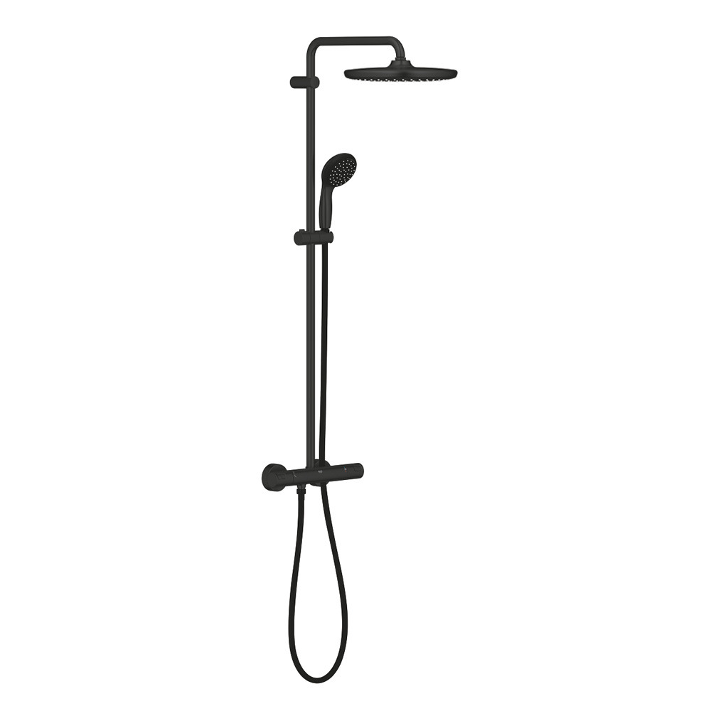 Grohe Vitalio Start - Colonne de douche avec pommeau de douche, support et  flexible, noir mat 279482430