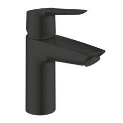 Grohe Set de douche mitigeur bain/douche thermostatique + Douchette 2 jets  + Barre 600 mm + Flexible, noir mat (345982430-GroheBlack1)