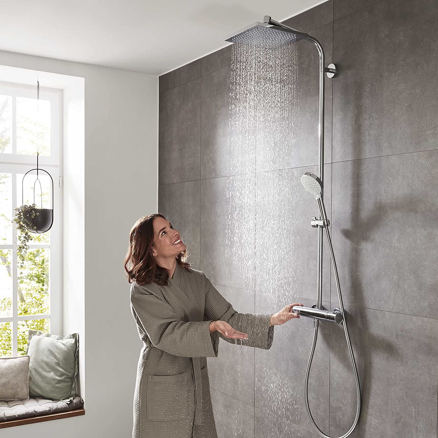 Hansgrohe Crometta E 240 EcoSmart Colonne de douche 1 jet Showerpipe  (27281000) - Livea Sanitaire