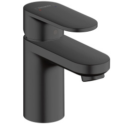 Hansgrohe Vernis Blend Mitigeur de lavabo 70, avec tirette et vidage synthétique, Noir mat (71550670)