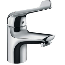 Hansgrohe Novus 70 Care Mitigeur de lavabo PMR avec poignée extra longue + tirette et vidage, Chrome (71920000)