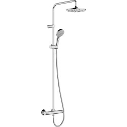 Hansgrohe Vernis Blend Colonne de douche 200 1jet EcoSmart 9 l/min avec mitigeur thermostatique, Chrome (26089000)