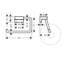 AddStoris Porte-papier WC mural, Chrome (41771000)  AddStoris Porte-papier WC mural, Chrome (41771000)