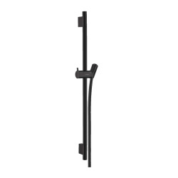 Hansgrohe Unica Barre de douche S Puro 65 cm avec flexible de douche, Noir mat (28632670)