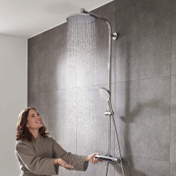 Hansgrohe Crometta S 240 Colonne de douche 1 jet, avec Mitigeur thermostatique, Chrome (27267000)