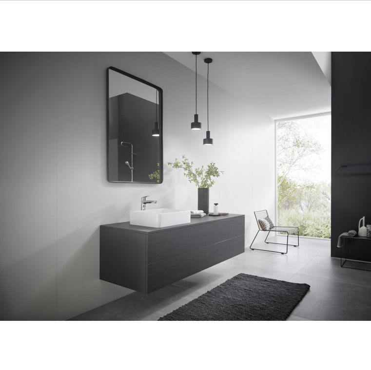 Hansgrohe Mitigeur Col de Cygne noir mat avec Douchette extractible TALIS  M55