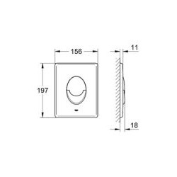 Skate Air Plaque de commande WC 38505SH0