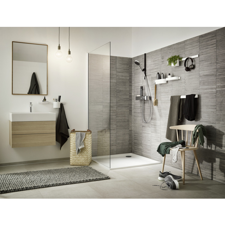 HANSGROHE - Colonne de douche Pulsify S 260 2jets EcoSmart 9l/min avec  mitigeur thermostatique ShowerTablet Select 400 chromé Réf : 24241000