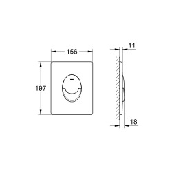  Pack WC Bâti-support Rapid SL + WC sans bride Vitra Sento + Abattant softclose + Plaque Chrome mat (GROHE-Sentorimless-7)