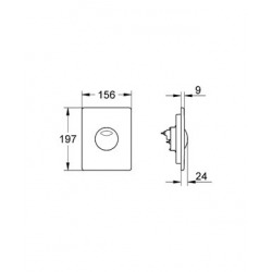 Skate Plaque de commande WC (42303000)  Skate Plaque de commande WC (42303000)