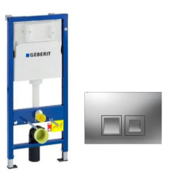 Ensemble bâti-support Duofix UP100 + réservoir pour WC 112 cm + Plaque DELTA50 + Manchon de raccordement (458.103.00.1-2)