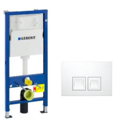 Ensemble bâti-support Duofix UP100 + réservoir pour WC 112 cm + Plaque DELTA50 + Manchon de raccordement (458.103.00.1-1)