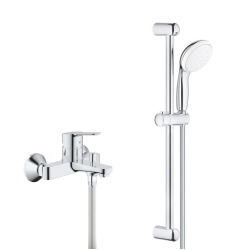 Set Mitigeur monocommande  Bain/douche + Ensemble de douche complet 1 jet Tempesta 100 (MitigeurBD1-TEMPESTA4)