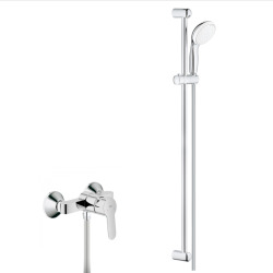Set Mitigeur de Douche monocommande + Ensemble de douche 2 jets Tempesta 100 (MITIGEURD1-TEMPESTA90)