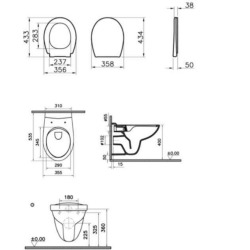  ViConnect Pro S pack WC Bâti Villeroy & Boch + WC Vitra Normus + Abattant softclose + Plaque chrome (VCNNORMUSRS1SP)