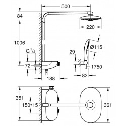  Colonne de Douche Rainshower System SmartControl 360 DUO (26250000)