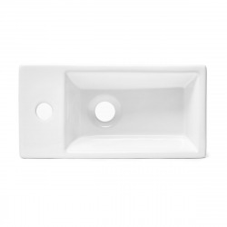 Brevis Lavabo suspendu avec trou pour robinetterie à droite, 40,5x20,5x10,5cm (SATBRE4020SR)