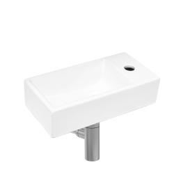 Brevis Lavabo suspendu avec trou pour robinetterie à droite, 40,5x20,5x10,5cm (SATBRE4020SR)