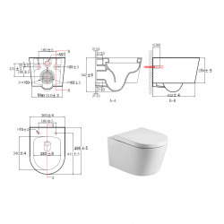 Pack WC Bati-support Geberit + WC sans bride Swiss Aqua Technologies (SATRIMLESSGEBX-SP)