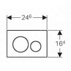 Sigma20 Plaque de déclenchement double touche, Blanc mat/chrome (1)
