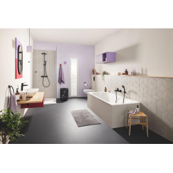 Grohe Quickfix Colonne de douche thermostatique XXL Cube 250 + Douchette 2  jets, Chrome (26696022) - Livea Sanitaire