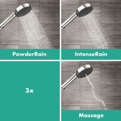 Vernis Shape Pulsify Set de douche encastré tout en 1 avec douche de tête 260 XXL 2 jets + Douchette 3 jets Performance