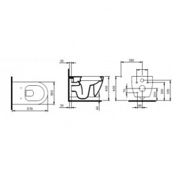  Pack WC Bâti-autoportant Rapid SL + WC sans bride Bello + Abattant softclose + Plaque chrome + set habillage
