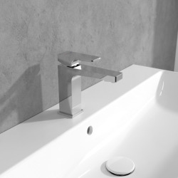 Achritectura Square Mitigeur Monocommande de lavabo, Chrome (TVW12500400061)