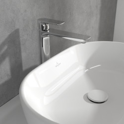  O.Novo Mitigeur monocommande de Lavabo, Surélevé, Avec vidage,  Chrome (TVW10410511061)