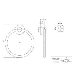 Elements - Tender Porte Serviettes, 164x32x185mm, Chrome (TVA15100500061)