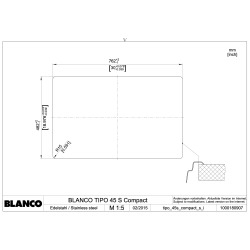 Évier TIPO 45 S Compact 780x500 mm, inox brillant