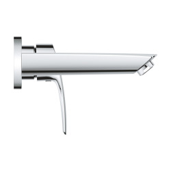 EUROSMART Mitigeur Monocommande de lavabo, Fixation murale,   2 trous, Chrome(29337003)