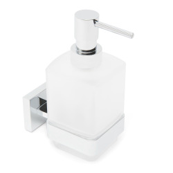 Distributeur de savon SAT Simply S chrome/verre de lait (SATDSIMS99)