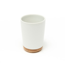 Porte-brosse à dents SAT Ella bois/blanc (SATDELLA27BI)