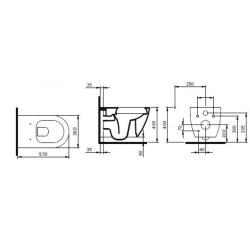  Pack WC Bâti-support Rapid SL + WC sans bride LIVEA Bello + Abattant softclose + Plaque Chrome (RapidSL-Bello-2)