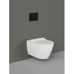 Pack WC Bâti-support Villeroy & Boch Viconnect + WC sans bride, fixations invisibles + Abattant frein de chute + Plaque Blanche