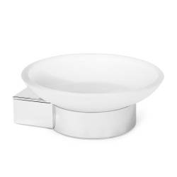 Porte-savon SAT Project chrome/verre au lait (SATDPROJ39)