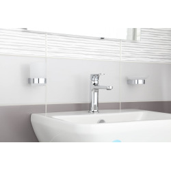Porte-savon SAT Project chrome/verre au lait (SATDPROJ39)
