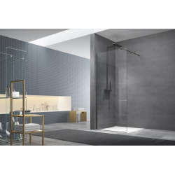 Bras de fixation 120 cm SAT Walk-in, PVD Gun metal, (SATZAV1GM)
