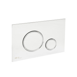 plaque de commande double touche, blanc/chrome brillant (SATAT70)  plaque de commande double touche, blanc/chrome brillant (SATAT70)
