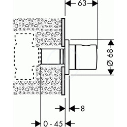  RAINDANCE Set - de finition S pour robinet d&apos;arrêt 1/2" et 3/4" (15972000)