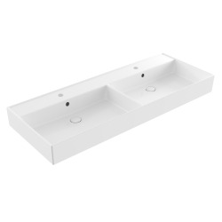 SAT Infinitio double vasque 120,4x46,5 cm deux trous pour batterie (SATINF212046)