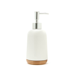 Distributeur de savon SAT Ella bois/blanc (SATDELLA99BI)
