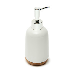 Distributeur de savon SAT Ella bois/blanc (SATDELLA99BI)